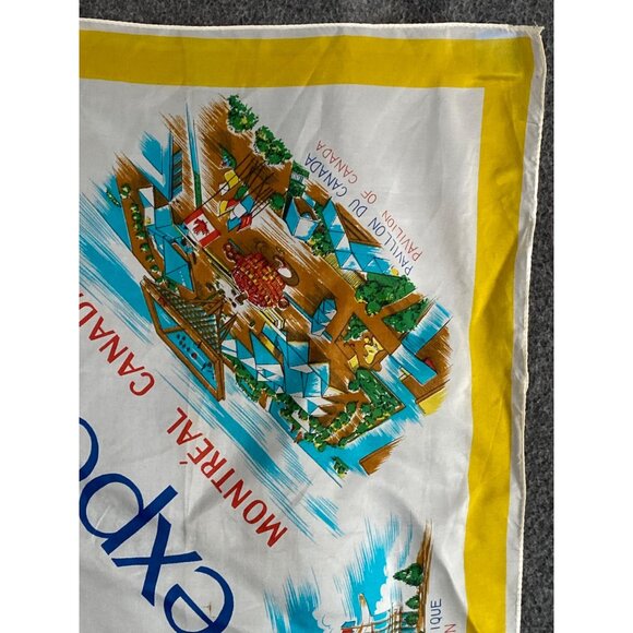 VTG Expo 67 Montreal Canada Souvenir Scarf Japan Women - Picture 6 of 11